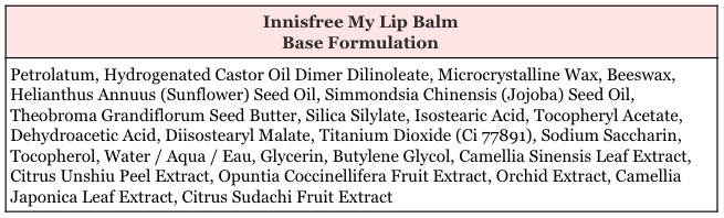 Innisfree My Lip Balm Base